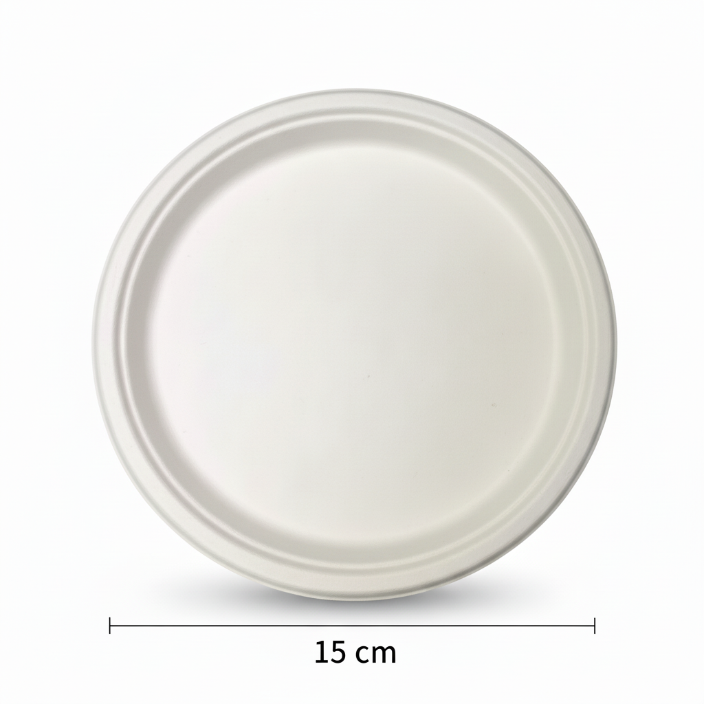 15cm Sugarcane Round Plate
