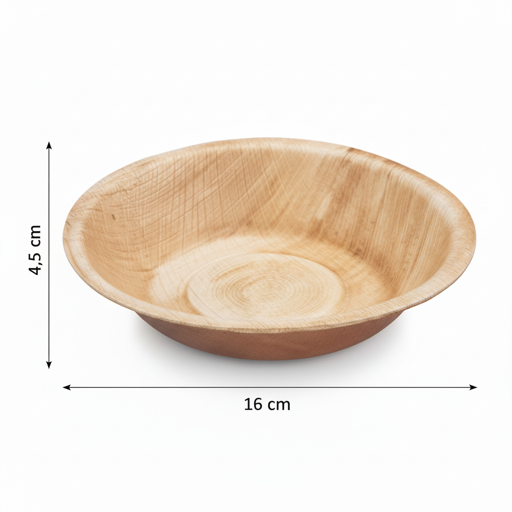 16cm Deep Palm Leaves Round Bowl