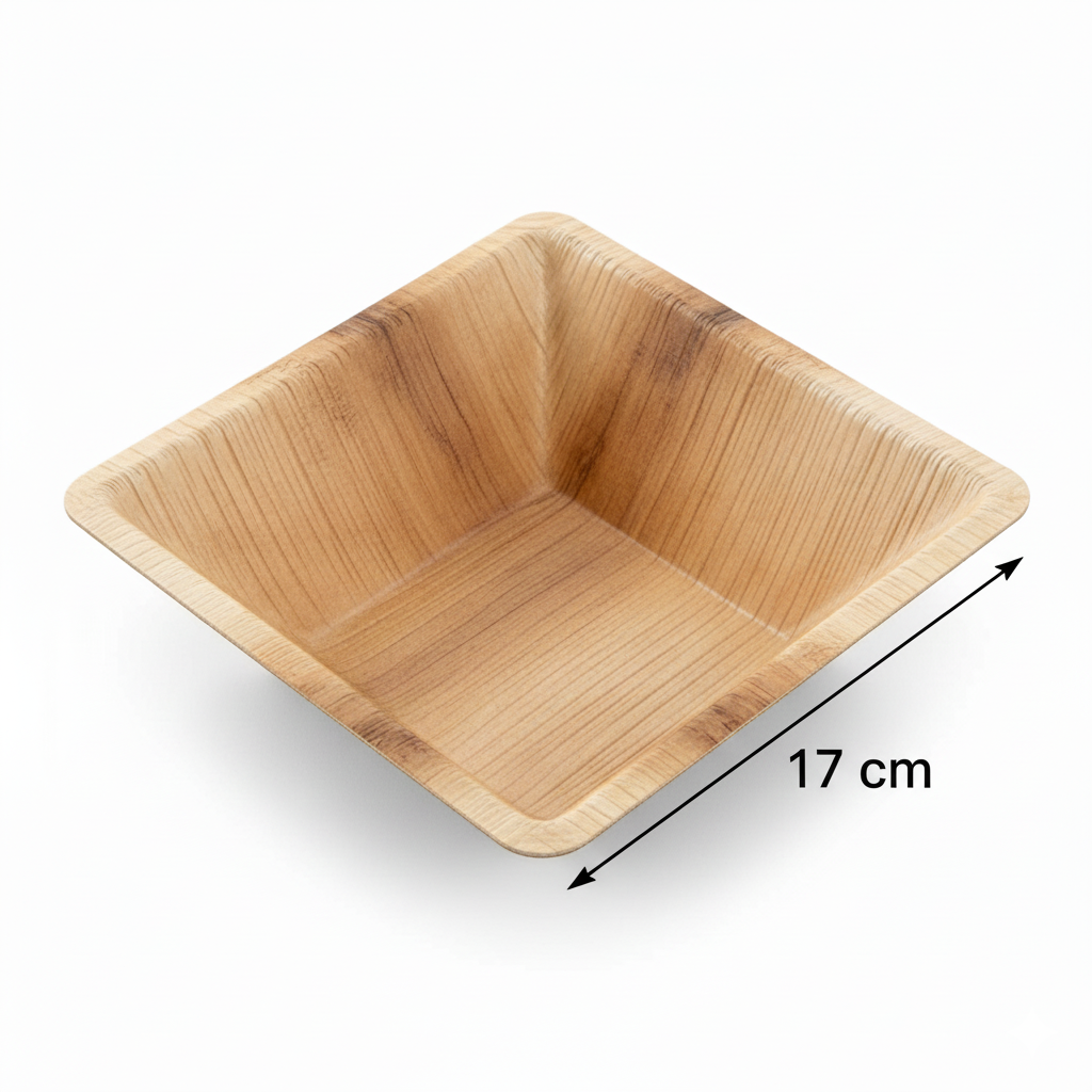 17cm Palm Leaves Square Bowl