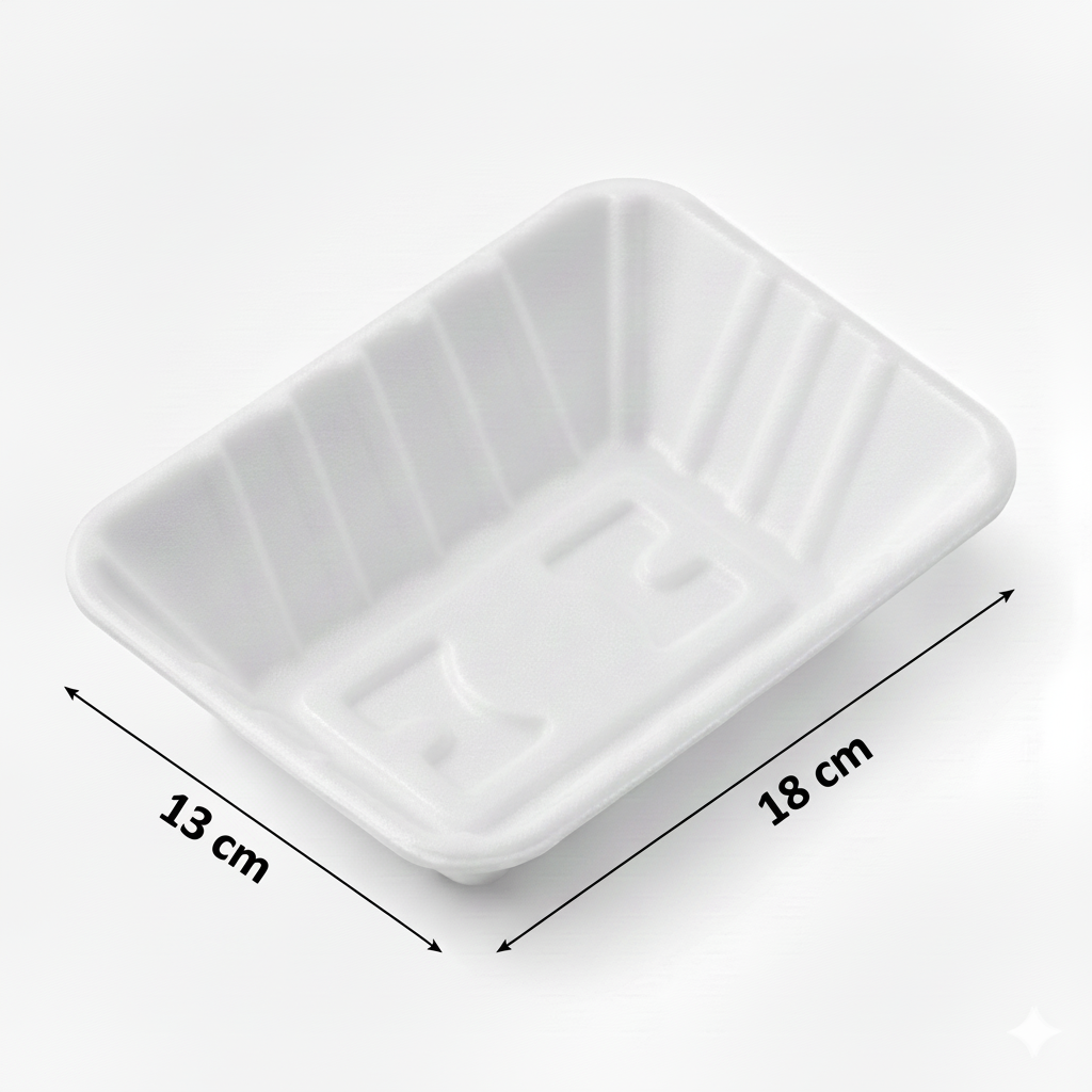 18cm x 13cm Sugarcane Rectangular Chip Tray