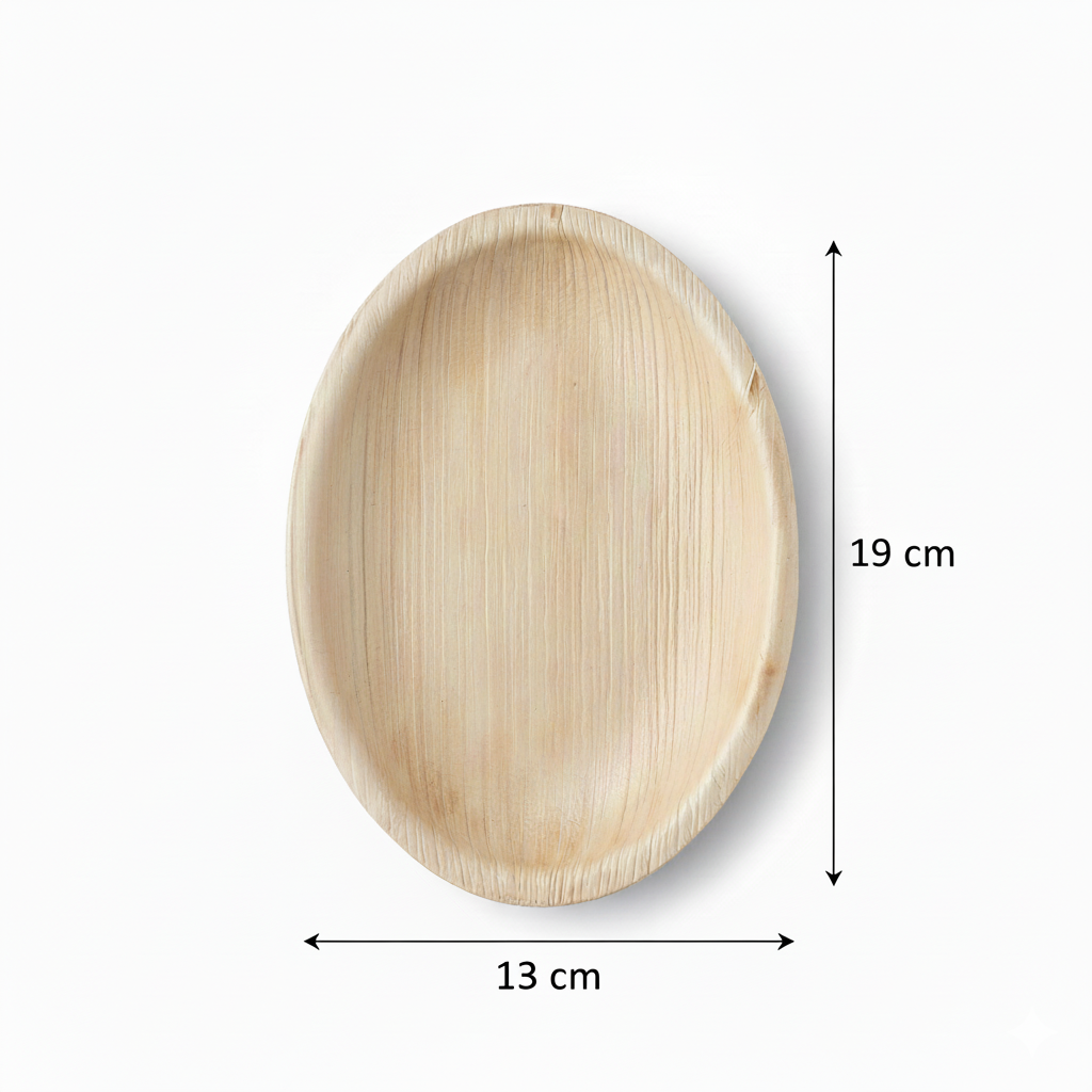 19cm x 13cm Palm Leaves Oval Ellipse Tray