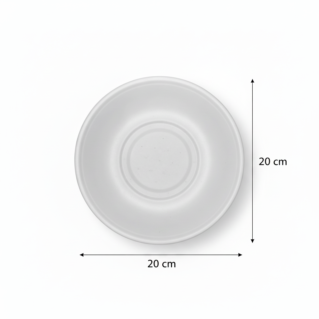 20cm 960ml Sugarcane Round Bowl