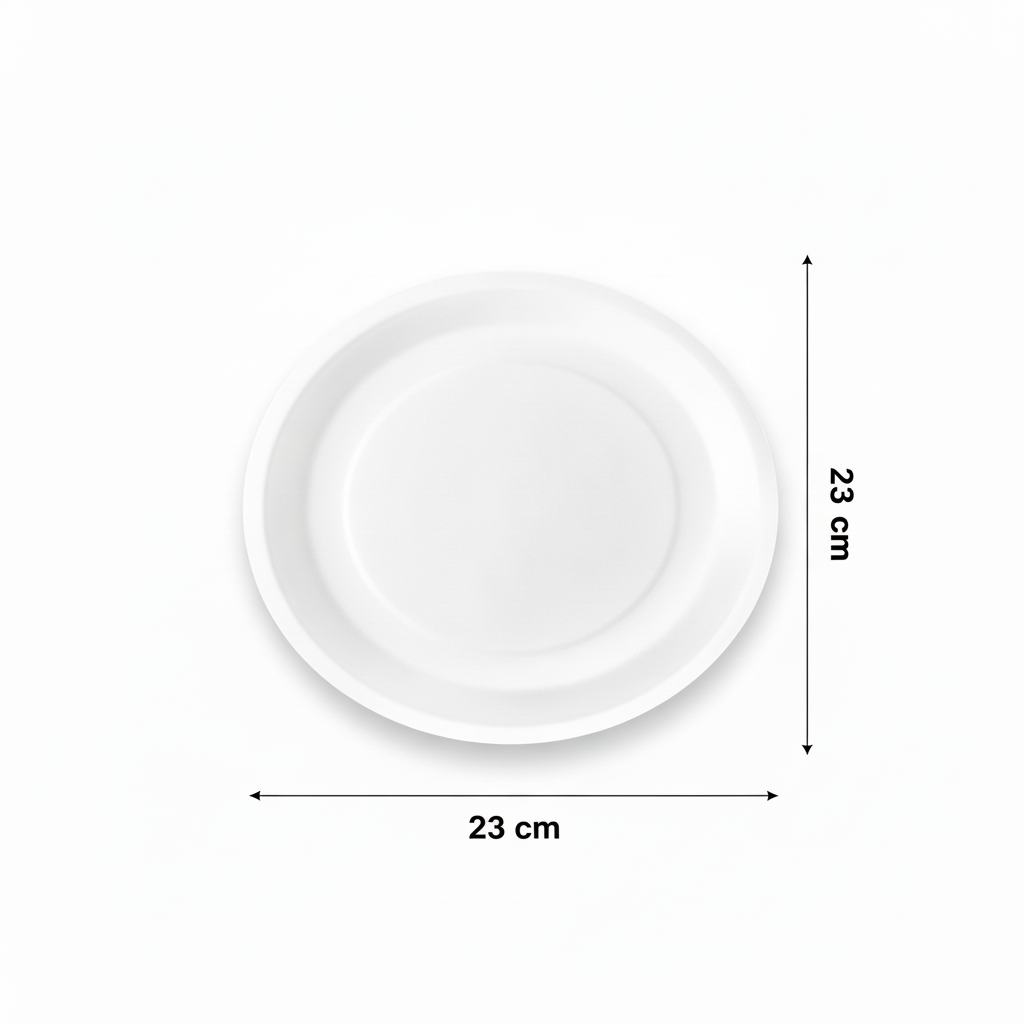 23cm Deep Sugarcane Round Plate