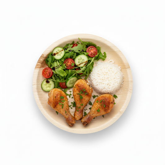 23cm Palm Leaves Round Plate