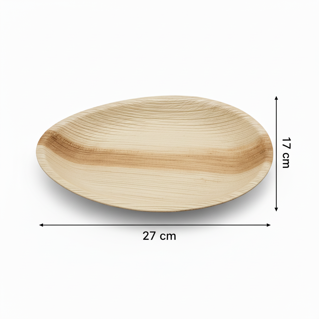 27cm x 17cm Palm Leaves Oblong Plate