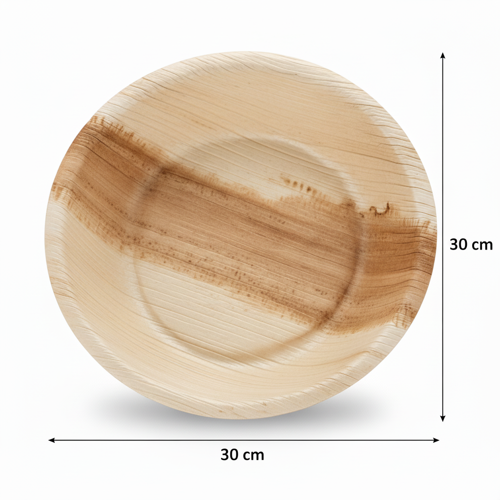 30 cm Palm Leaves Round Tray