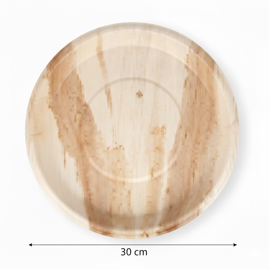 30cm Palm Leaves Round Plate
