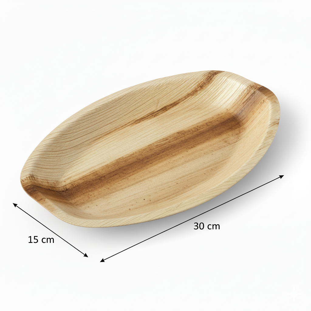 30cm x 15cm Palm Leaves Oval Tray