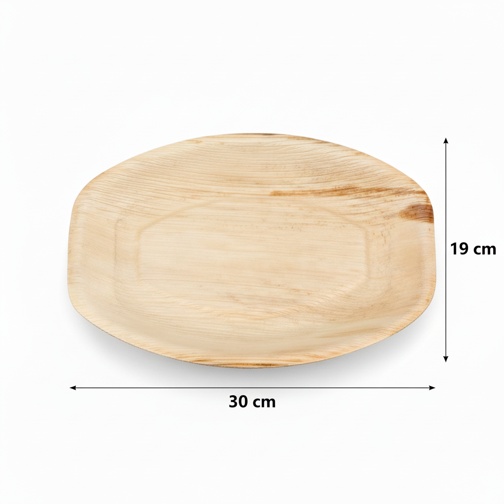 30cm x 19cm Palm Leaves Oval Platter Tray