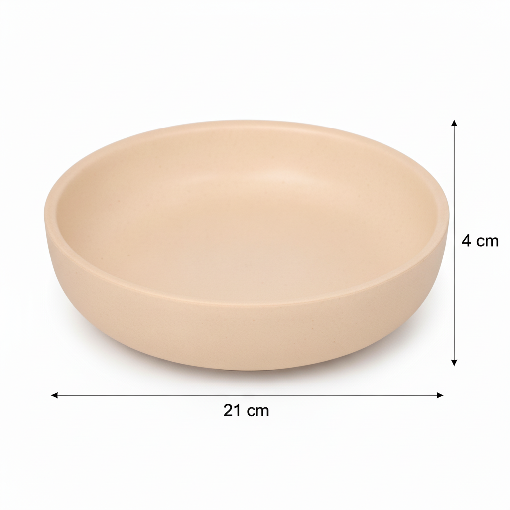 Deep Dish Bamboo Fiber Plate
