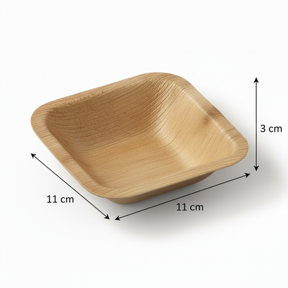 11cm Deep Palm Leaves Square Bowl