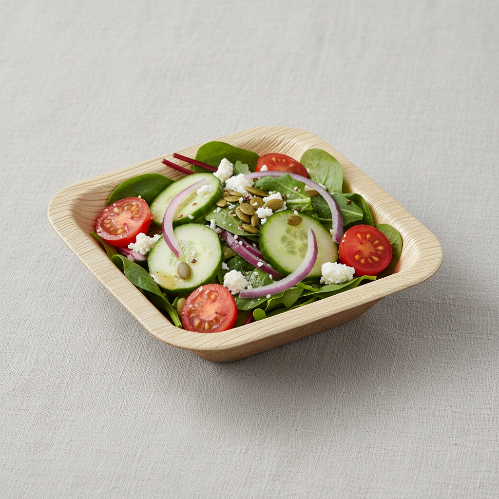 11cm Deep Palm Leaves Square Bowl