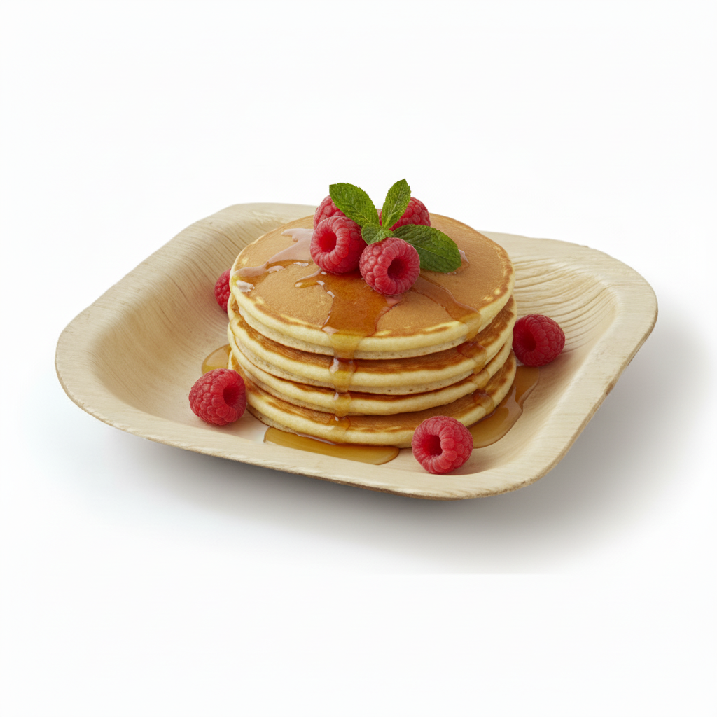 11cm Shallow Palm Leaves Square Plate