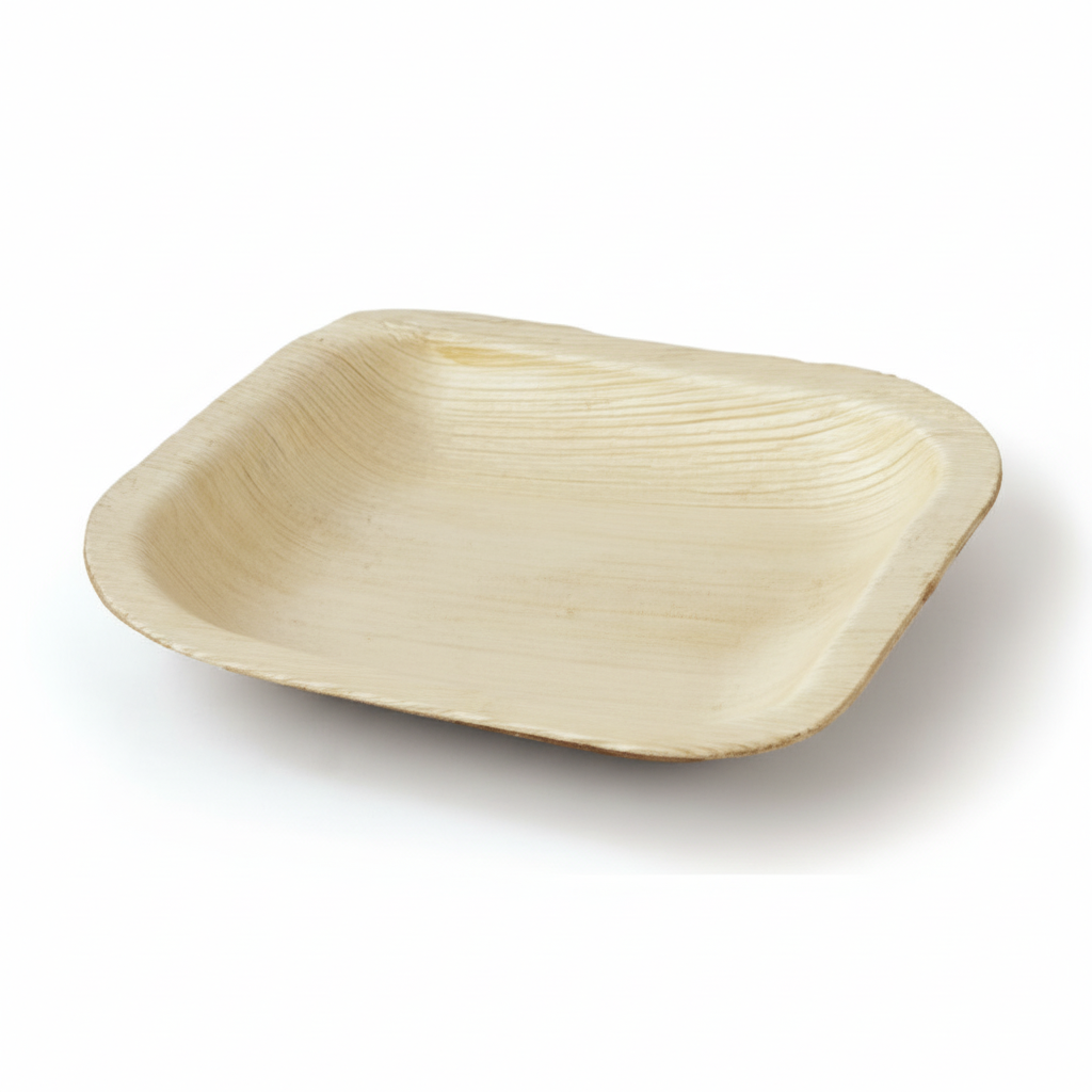 11cm Shallow Palm Leaves Square Plate