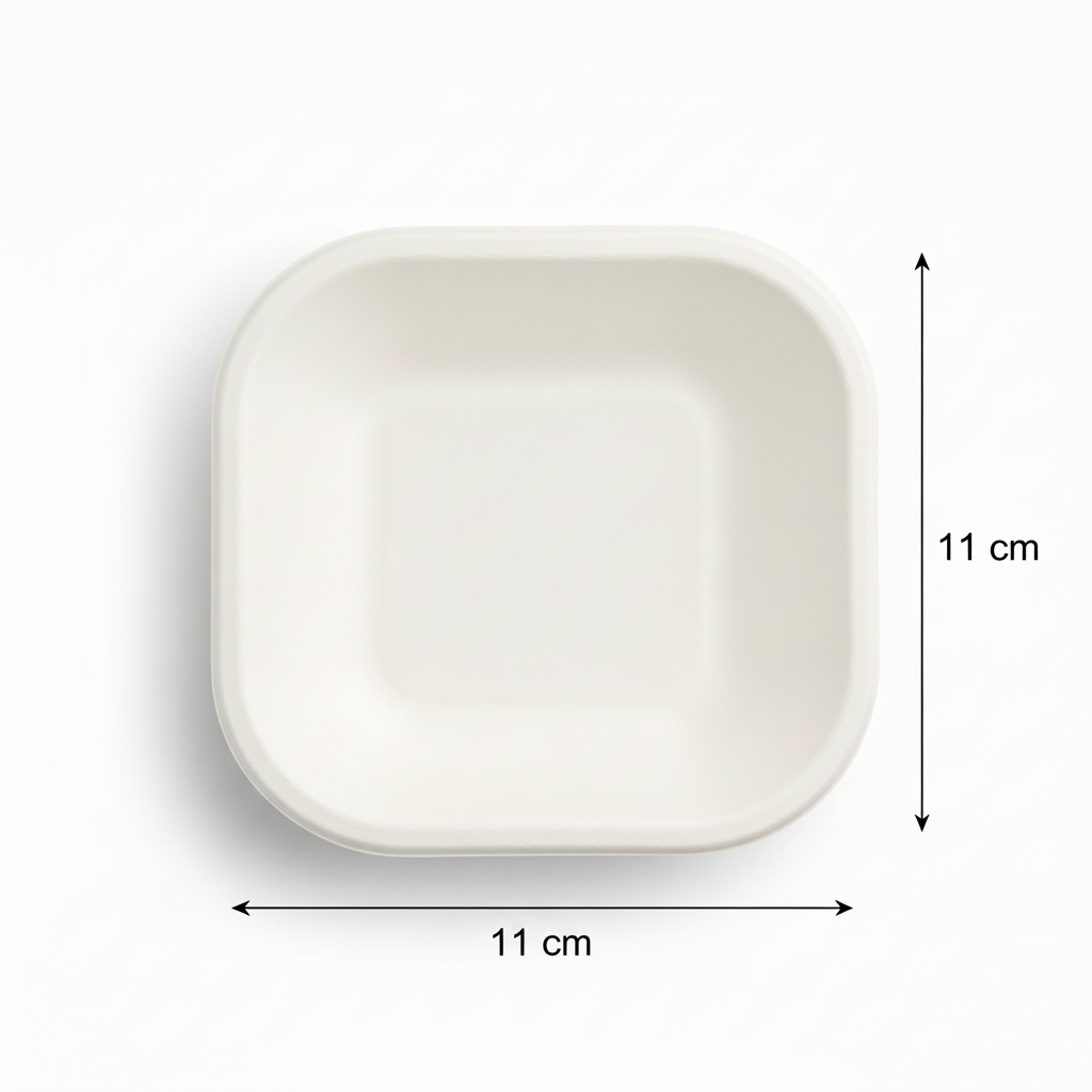 11cm Sugarcane Square Plate