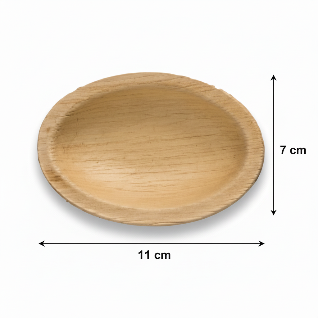 11cm x 7cm Palm Leaves Oval Bowl
