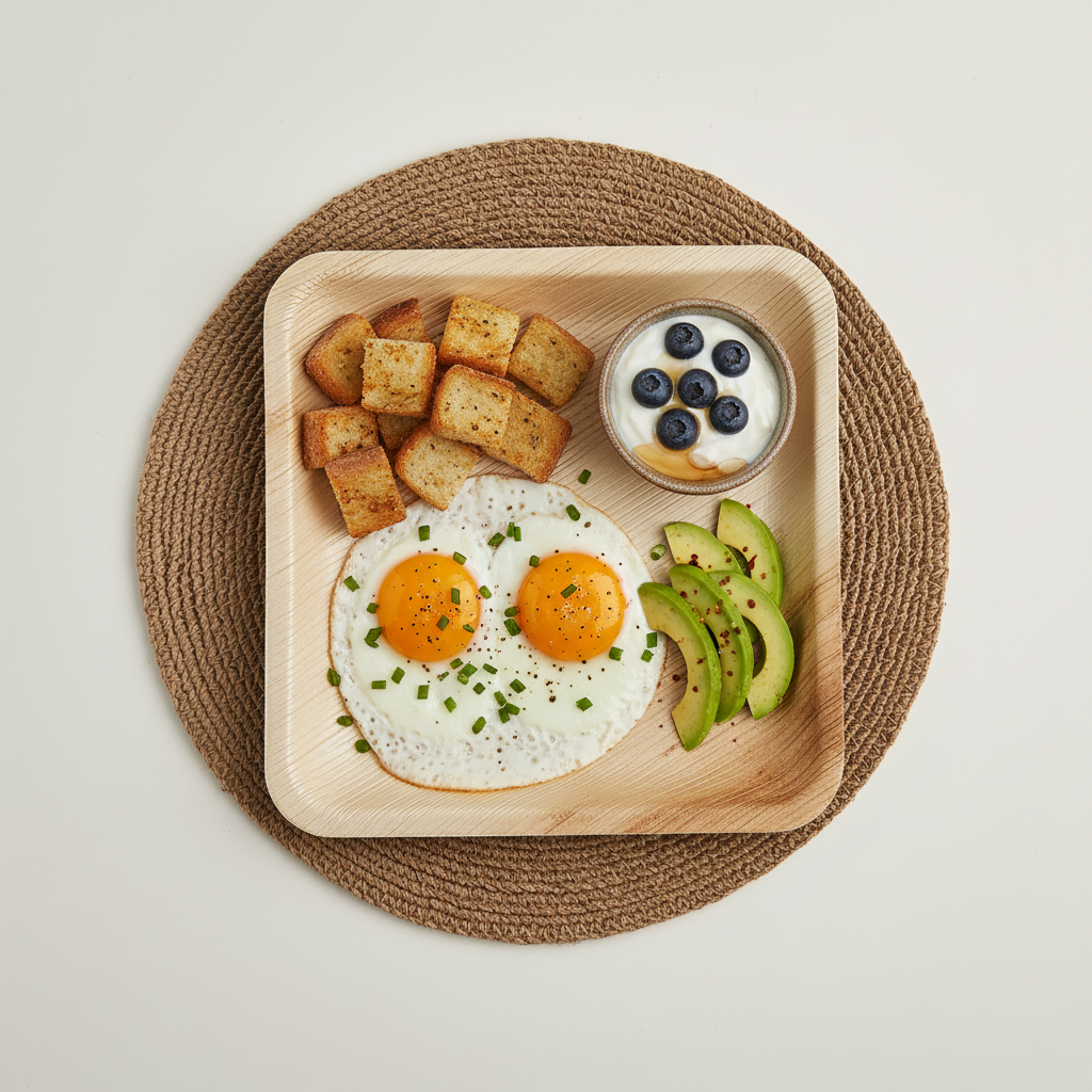 13cm Palm Leaves Square Plate