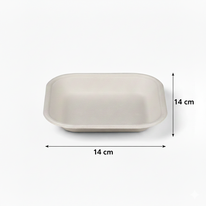 14 cm Sugarcane Square 1D Tray - 1
