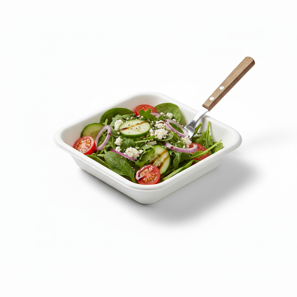 14 cm Sugarcane Square 1D Tray - 2