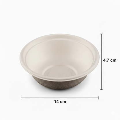 14cm 360ml Sugarcane Round Bowl