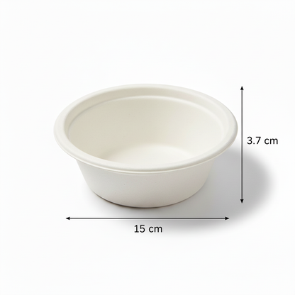 15cm 360ml Sugarcane Round Bowl