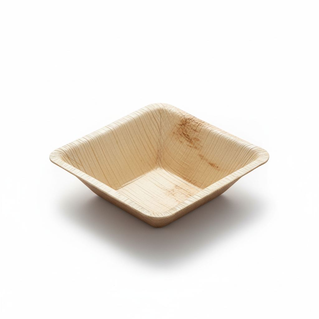 15cm Deep Palm Leaves Square Bowl