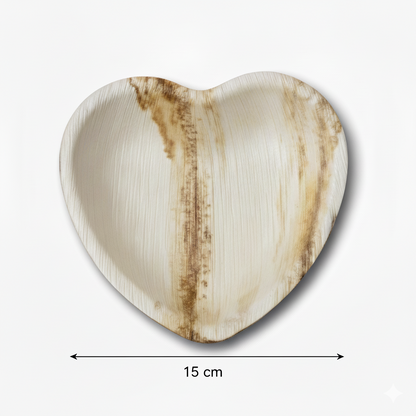 15cm Palm Leaves Heart Shaped Plate