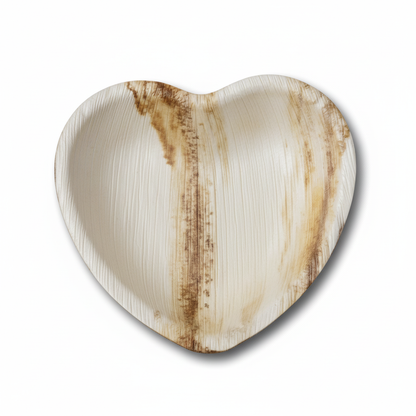 15cm Palm Leaves Heart Shaped Plate