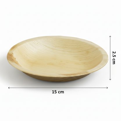 15cm Palm Leaves Round Plate