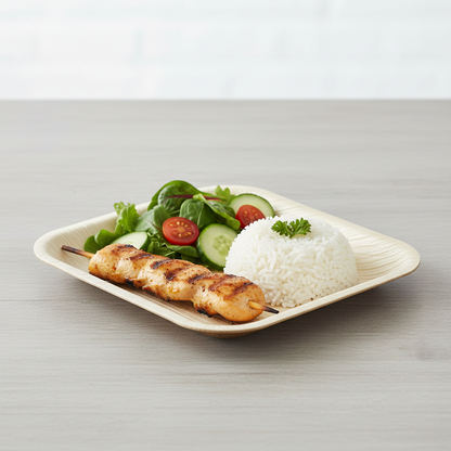 15cm Shallow Palm Leaves Square Plate