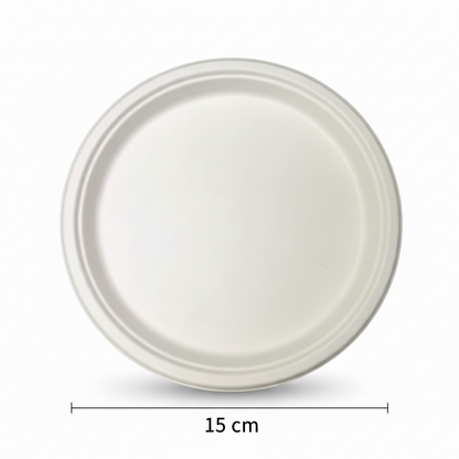15cm Sugarcane Round Plate