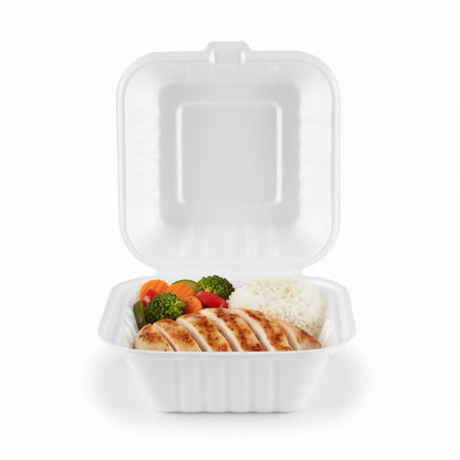 15cm Sugarcane Square Clamshell