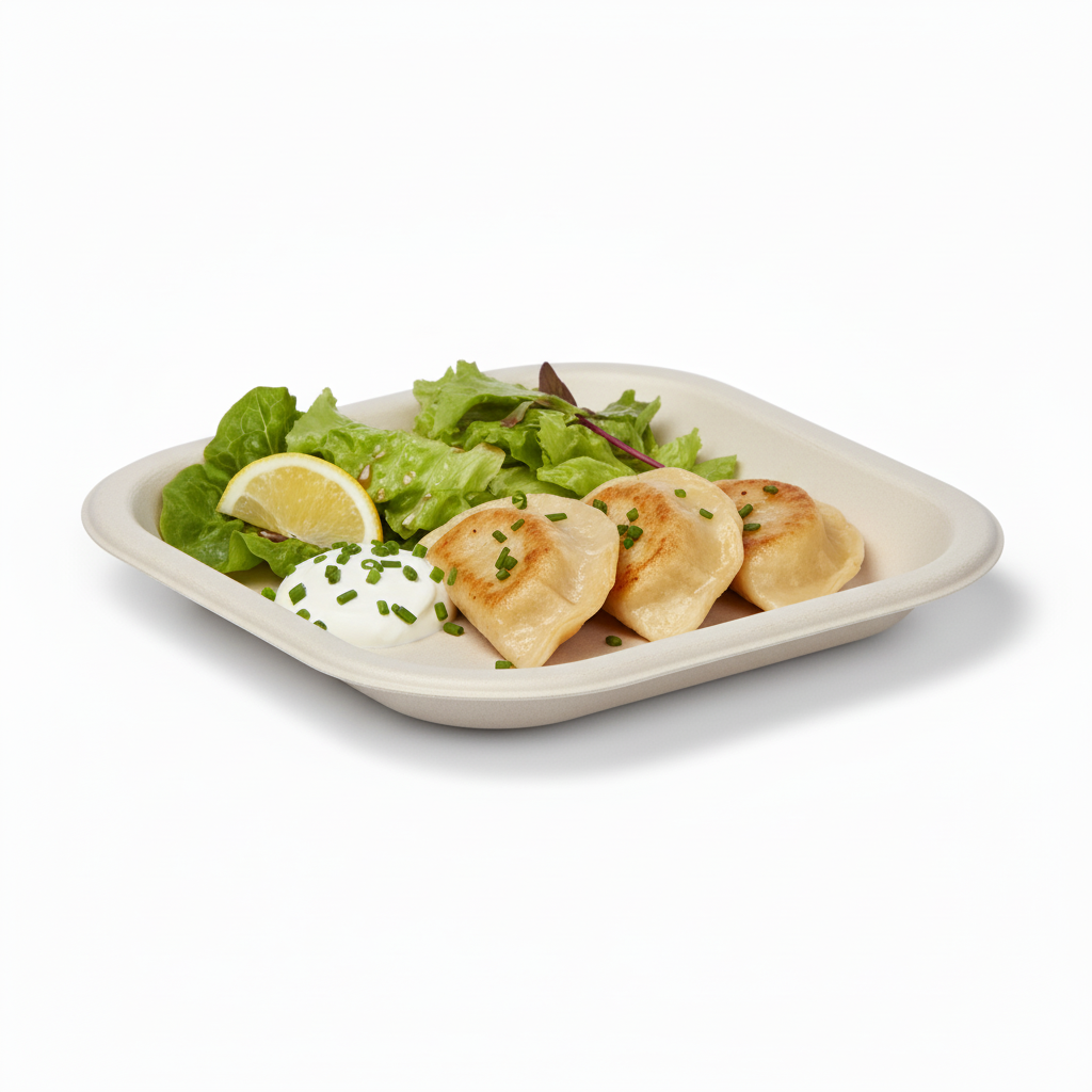 15cm Sugarcane Square Plate