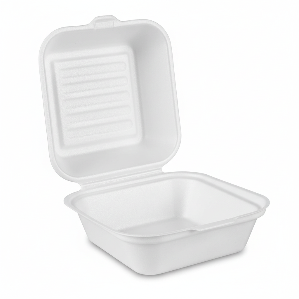 15cm 450ml Sugarcane Square Europe Style Clamshell