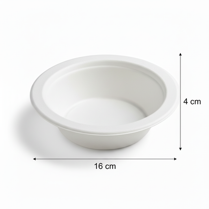 16cm 360ml Sugarcane Round Bowl