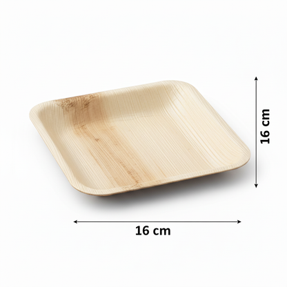 16cm Palm Leaves Square Plate