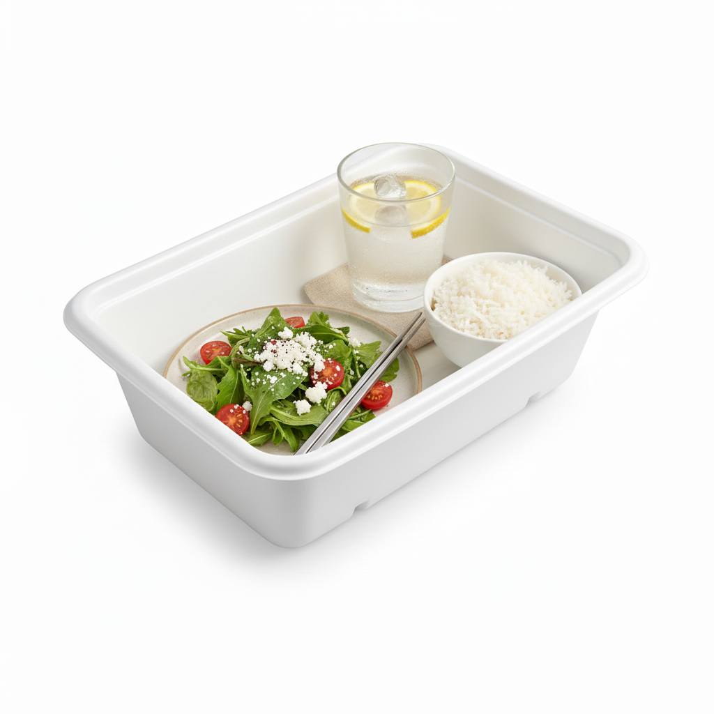17cm x 12cm Sugarcane Rectangular Container