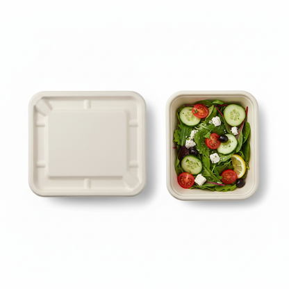 17cm x 16cm Sugarcane Rectangular Lids for Container