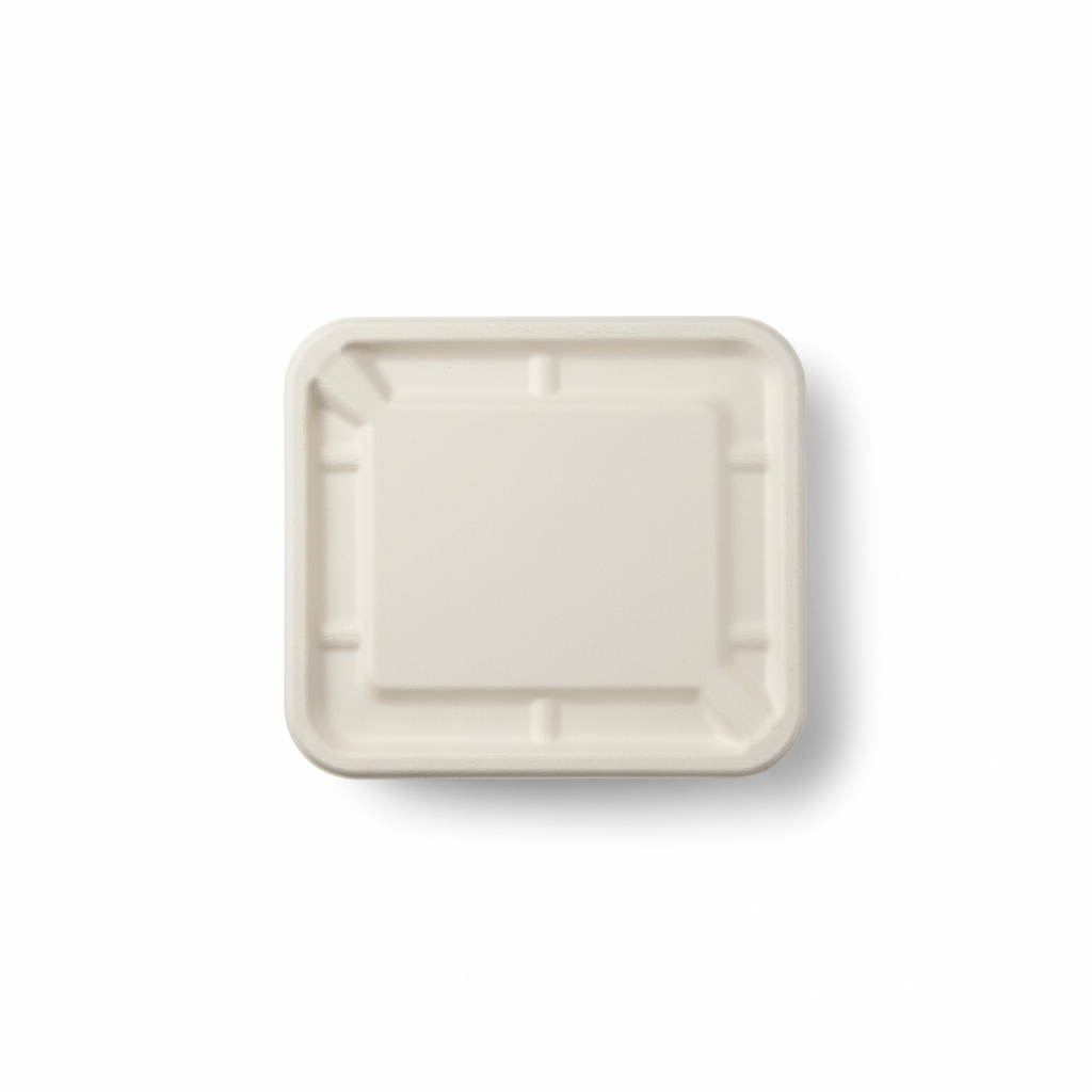 17cm x 16cm Sugarcane Rectangular Lids for Container