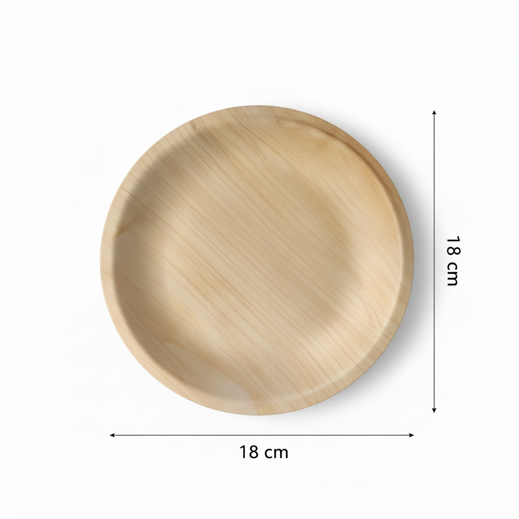 18cm Palm Leaves Round Plate