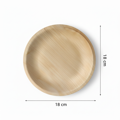 18cm Palm Leaves Round Plate
