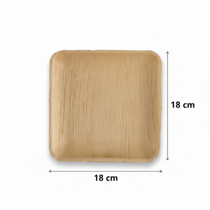 18cm Shallow Palm Leaves Square Plate