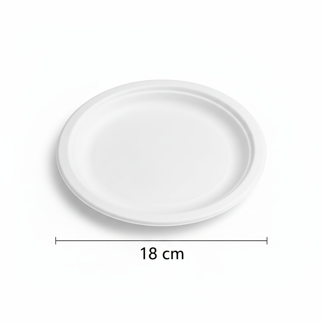 18cm Sugarcane Round Plate