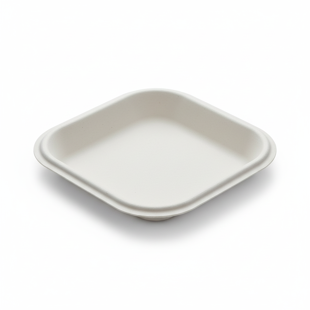 18cm Sugarcane Square Plate