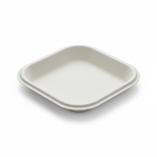 18cm Sugarcane Square Plate