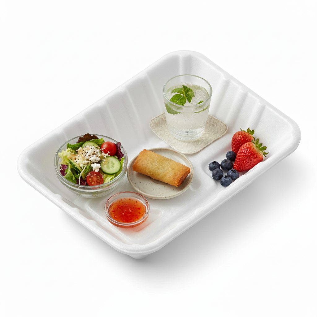 18cm x 13cm Sugarcane Rectangular Chip Tray
