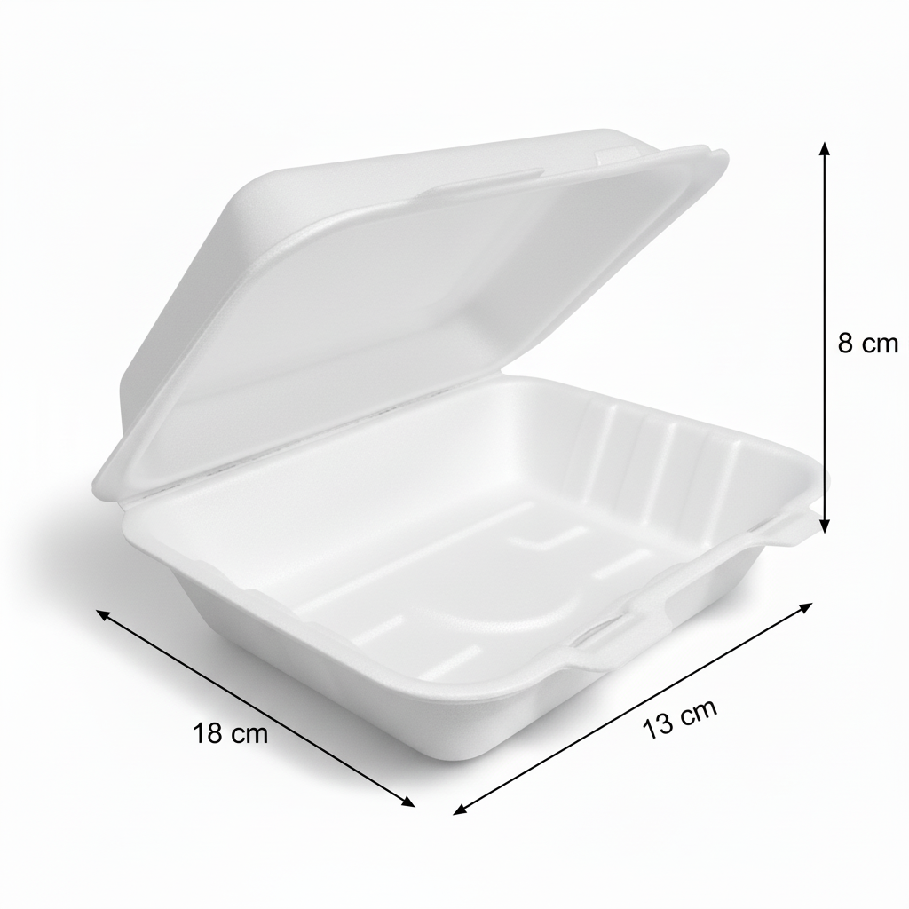 18cm x 13cm Sugarcane Rectangular Clamshell
