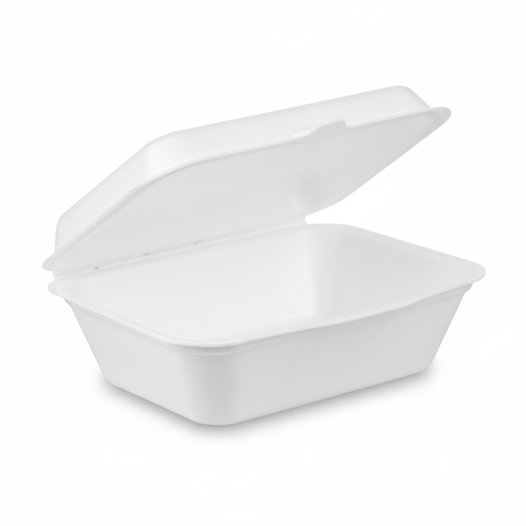 18cm x 13cm Sugarcane Rectangular Clamshell Lunchbox