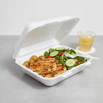 18cm x 13cm Sugarcane Rectangular Clamshell