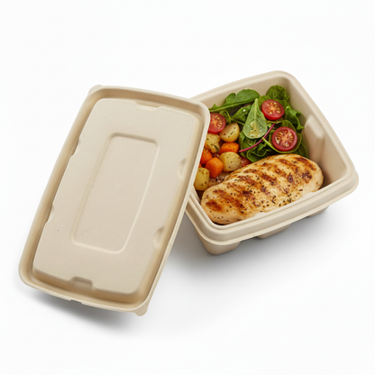 18cm x 14cm Sugarcane Rectangular Lid for Container